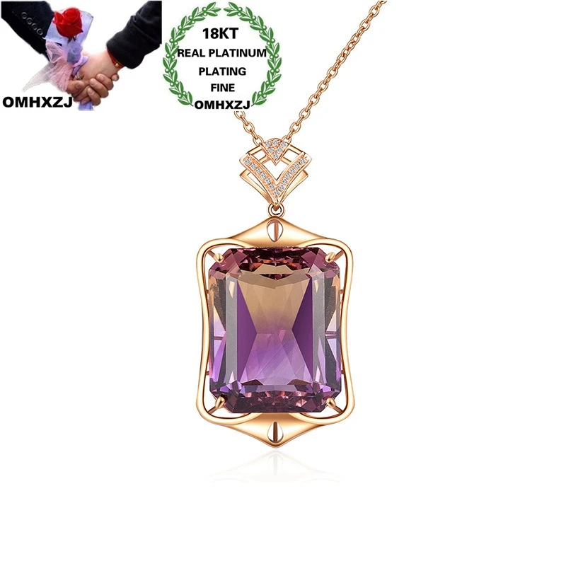 

OMHXZJ оптовая продажа CA498 европейские модные женские вечерние подарок на день рождения и свадьбу прямоугольник Циркон 18KT розовое Белое золот...