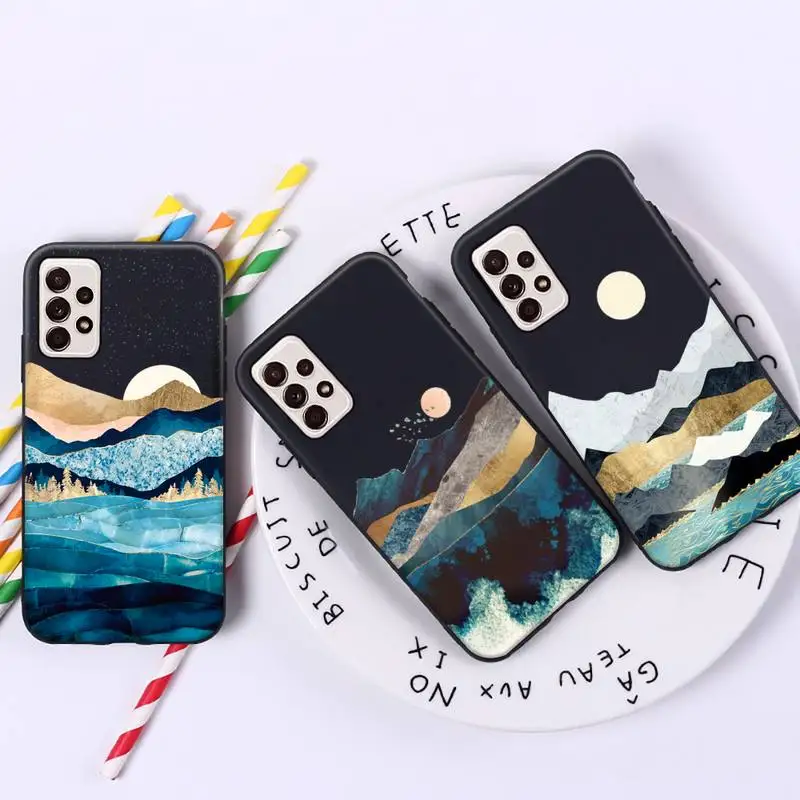 

Hand Painted Scenery Phone Case For Samsung A10 32 51 52 71 72 50 12 21S S10 S20 S21 note 10 20 Plus Fe Ultra