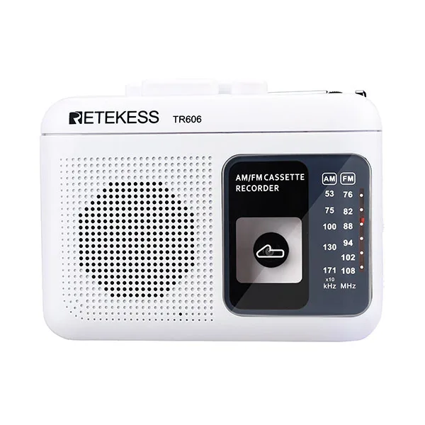 Retekess TR606 2 Band FM/AM портативное радио с воспроизведением кассеты Диктофон поддержка Встроенный/внешний микрофон Запись