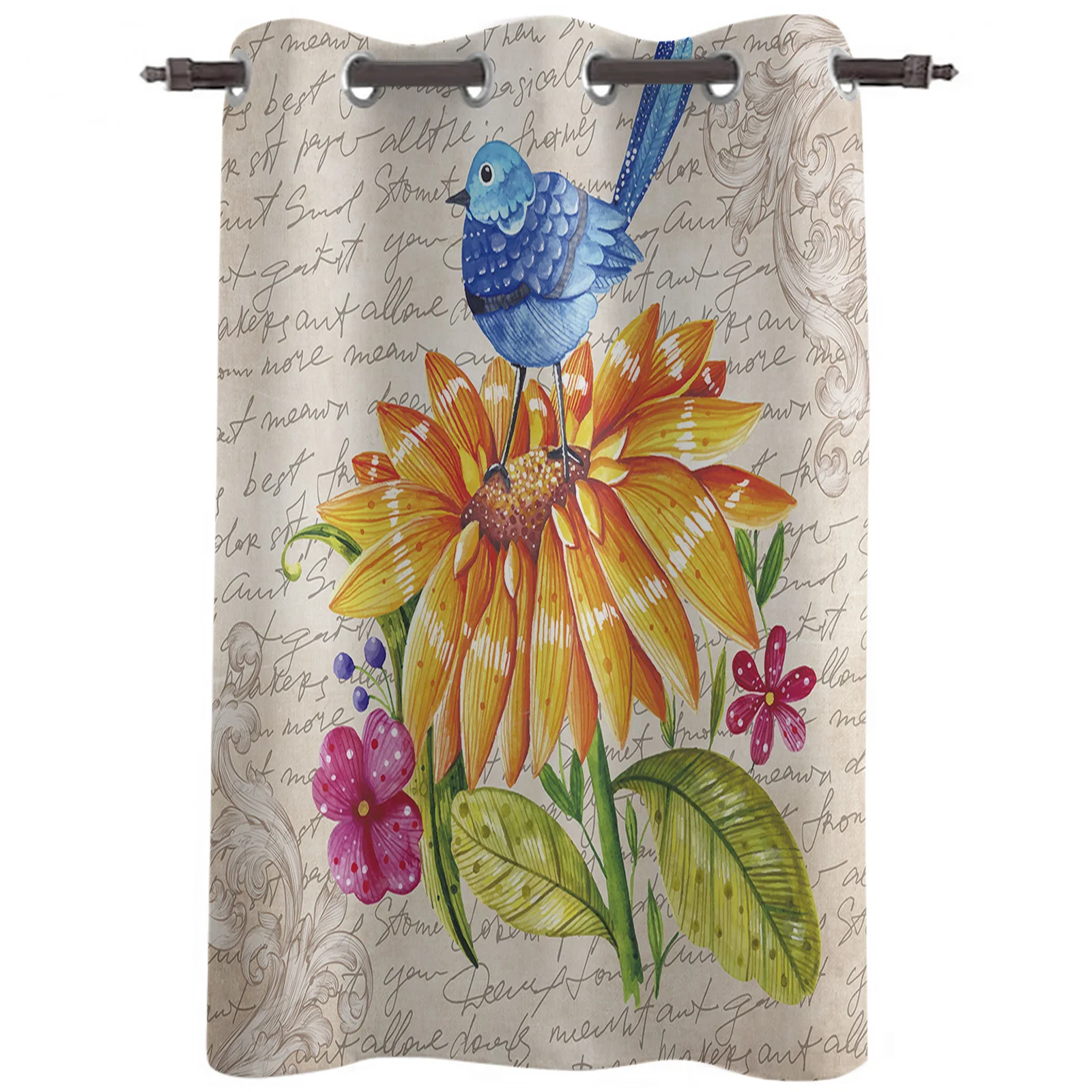 Весенний цветочный узор Ретро фон желтые цветы занавески s для гостиной спальни