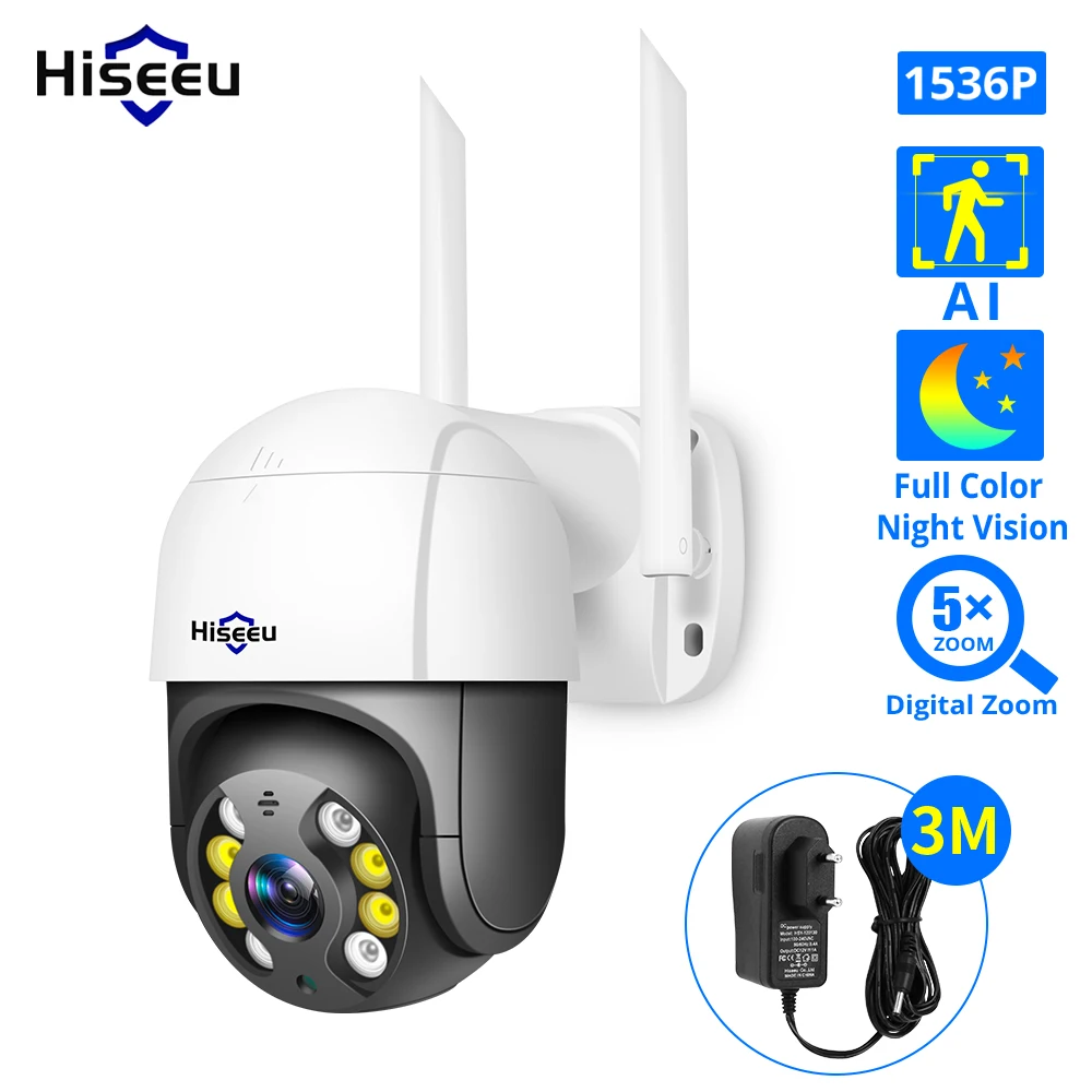 

IP-камера Hiseeu, 3 Мп, Wi-Fi, 2 МП, ночное видение