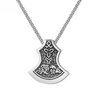 nordic axe pendant necklace viking celtic wolf rune amulet accessories viking rune jewelry