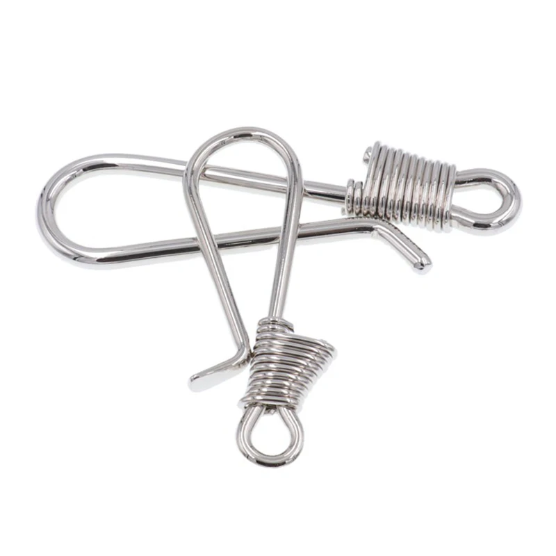 

1pcs Brass Retro Wire Winding Keychain Silver Plated Belt U Hook Fish Hook Fob Clip 2 sizes Available
