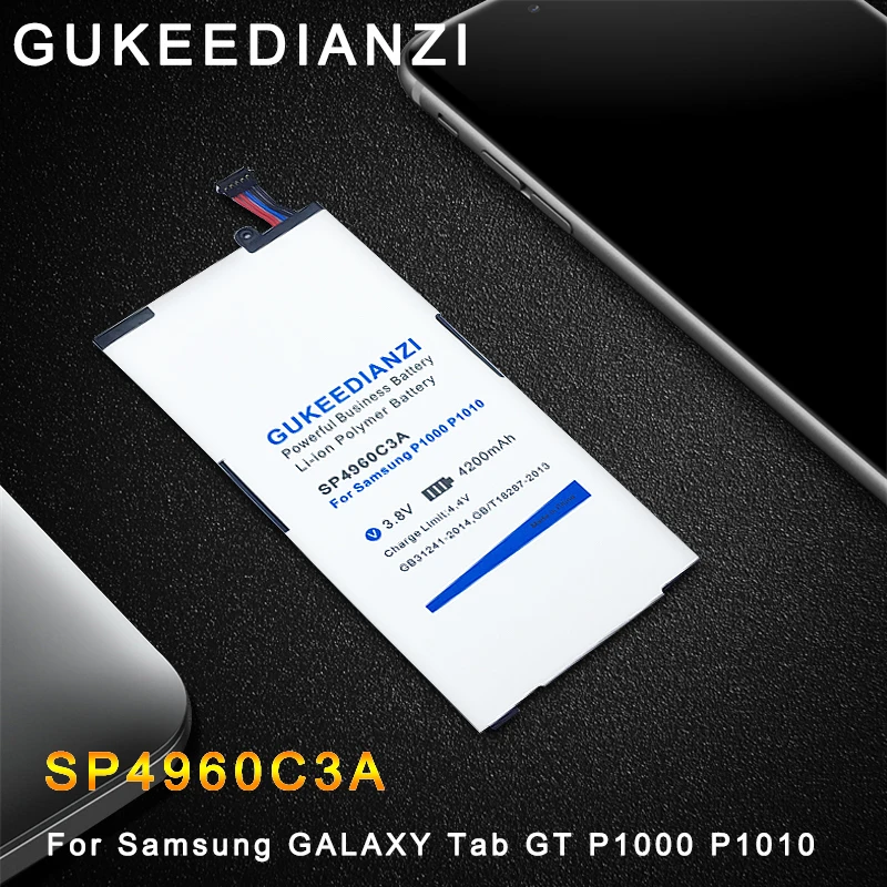 GUKEEDIANZI планшет батарея SP4960C3A для samsung GALAXY Tab GT P1000 P1010 5900 мАч высокое качество сменные батареи
