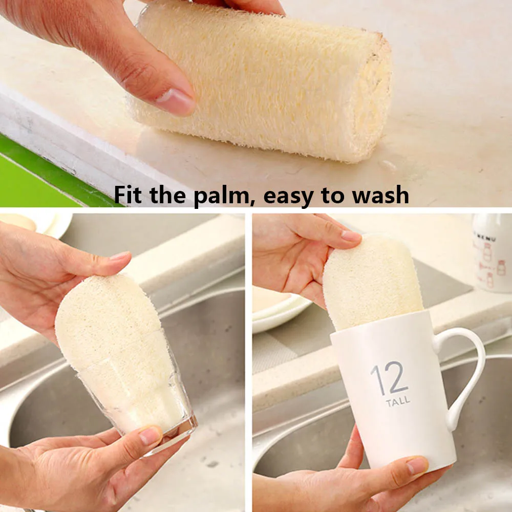 Натуральная щетка для мытья посуды Loofah кухонная губка мягкие кухонные