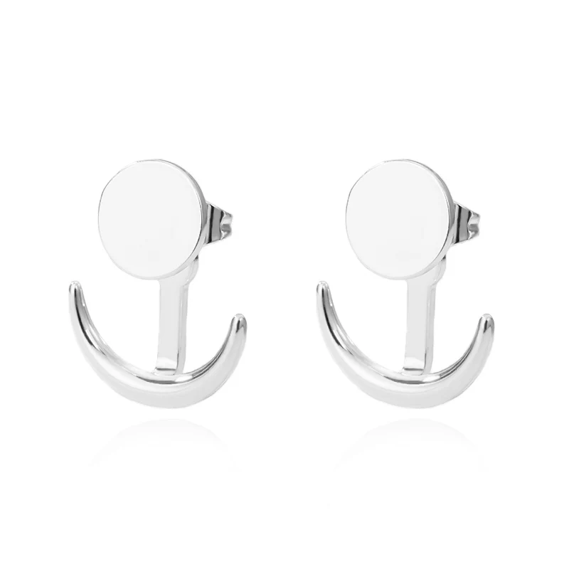 1 пара лодок якорь монета из нержавеющей стали серьги для женщин и мужчин