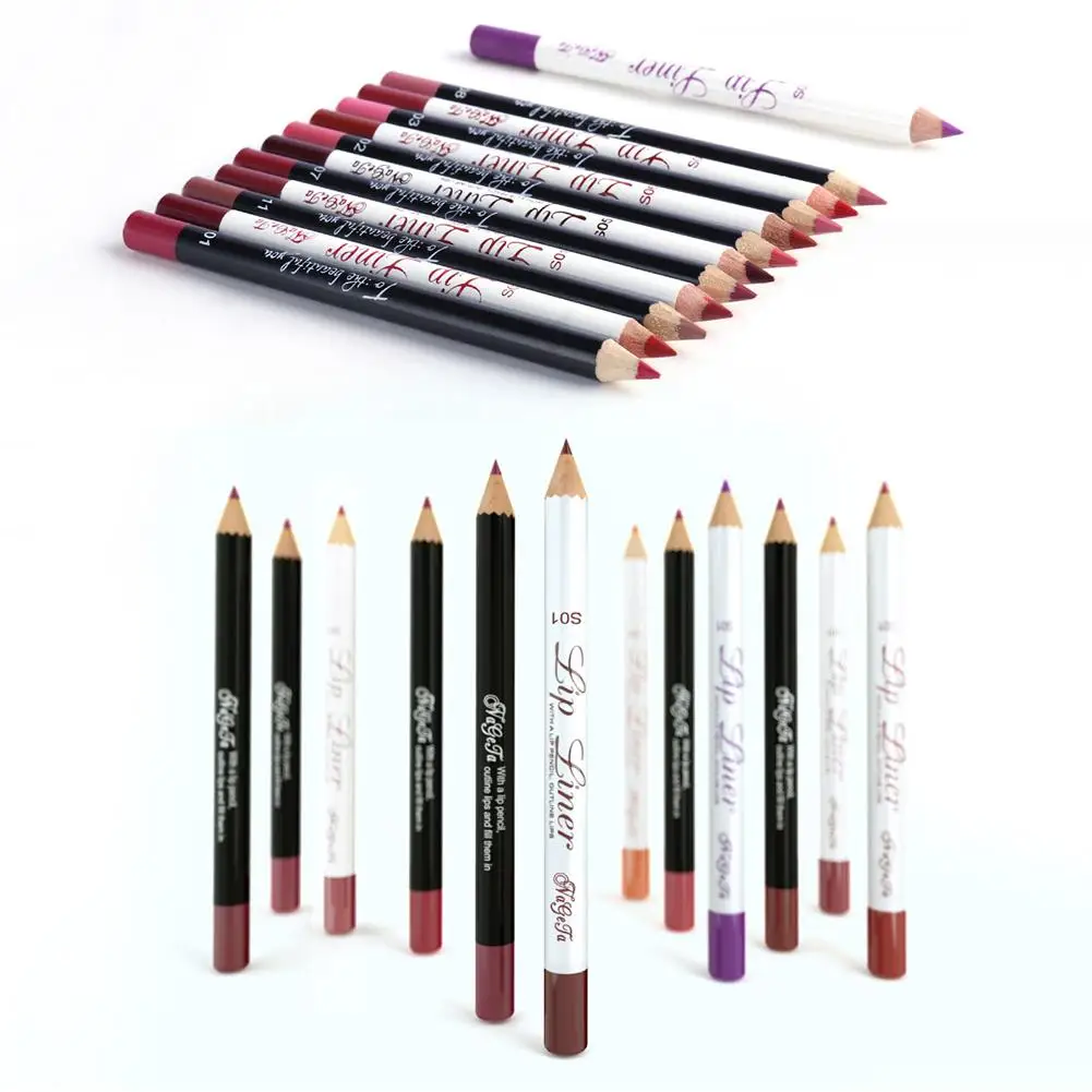 12 цветов матовый карандаш для губ мягкий водостойкий блеск Не оставляющий следов