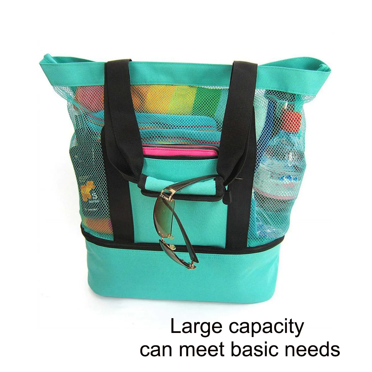 

Beach Bags Camping Picnic Bag with Cooler Compartment Insulated Picnic Bag