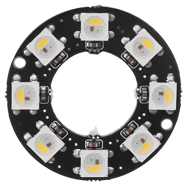 Круглая форма WS2812B SMD5050 RGBW RGBWW 4 в 1 светодиодный светильник чип-плата DC5V 1 шт. 8 шт. 12 шт. 16 шт. 24 шт. СВЕТОДИОДНЫЙ полноцветный модуль