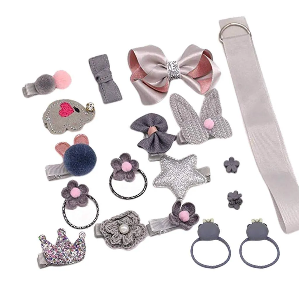 18/24 шт./компл. детские заколки для волос повязка на голову с бантом аксессуары