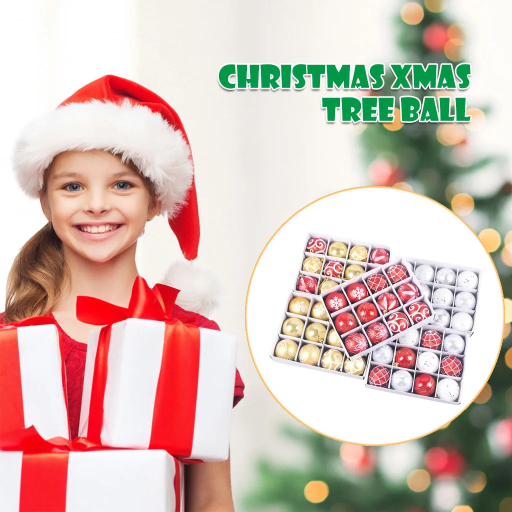 12 шт. в партии 6 см украшения для рождественской елки мяч Блестящий золотистый