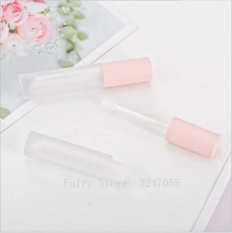Оптовая продажа 3 мл пустые тюбики для блеска губ бальзама контурные розовая