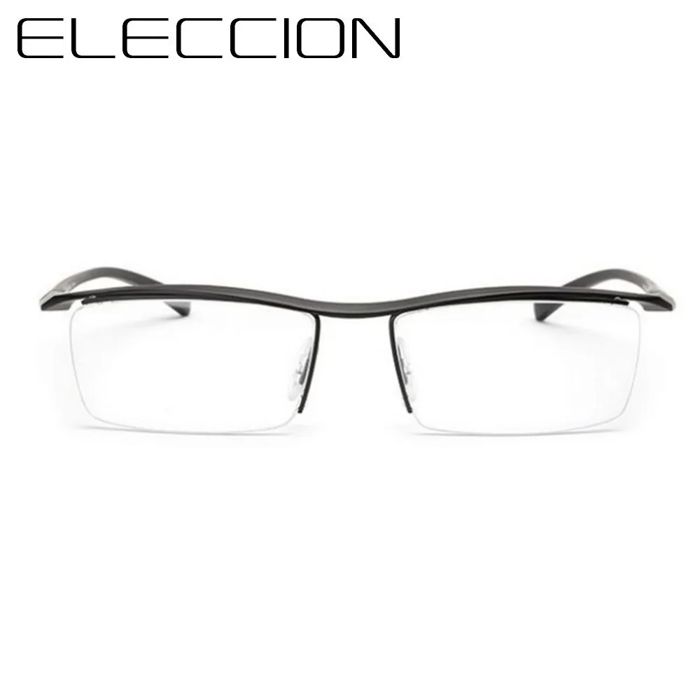 Оправа для очков Мужская титановая модные корректирующие очки с полуободковой