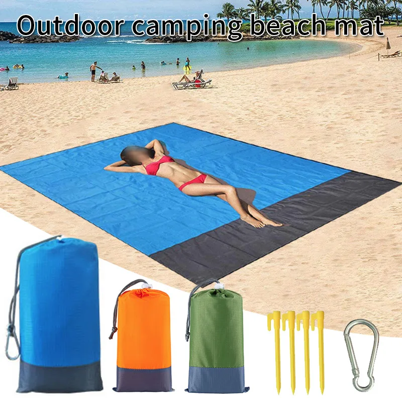 

Waterproof Beach Blanket Anti Sand Beach Towel Cushion Outdoor Portable Picnic Mat Sand Free Moisture Proof Pillow Sleeping Pad