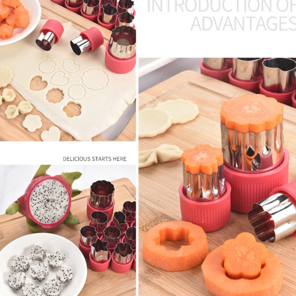 

12pcs/set Stainless Steel Cookie Biscuit DIY Mold Star Heart Round Flower Shape Cutter Baking Mould Tools GYH Cookie Cutter Bisc