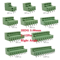 234567891012 pin 2edg 5 08mm right angle pcb screw terminal block wire connector plug pin 5 08mm pitch header sockets