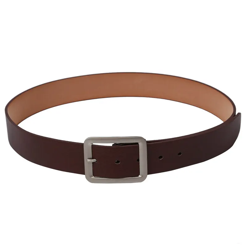 

Men's Casual Waistband Belt Faux Leather Belt Buckle Waist Strap Belts brown