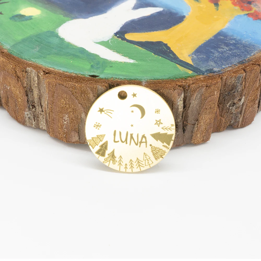 Именная табличка из латуни на заказ для домашних питомцев ярлыки с оригинальным