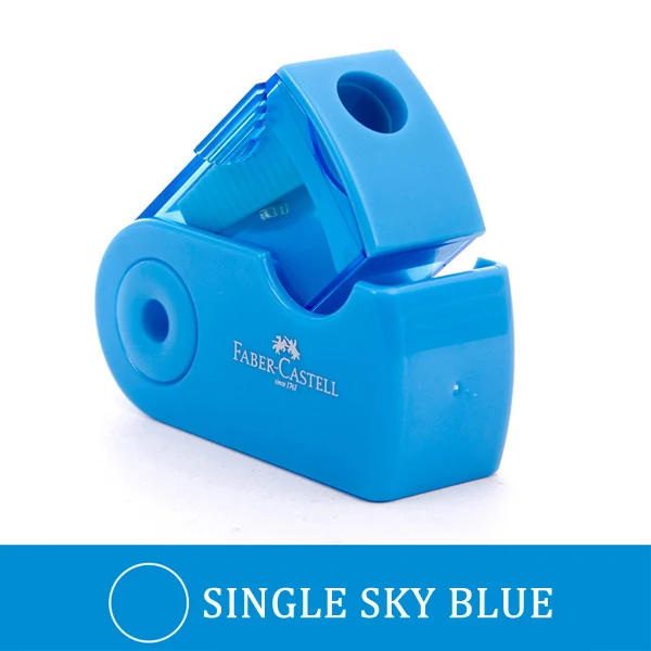 Single Holde SkyBlue FABER CASTELL Push Pull двойная точилка для карандашей с одним отверстием и двойным отверстием многофункциональные школьные и офисные канцелярские принадлежности - Цвет: Single Holde SkyBlue