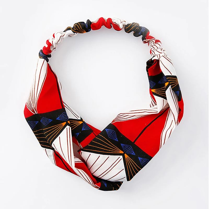 Женские богемные повязки для волос Летние с принтом в стиле ретро на голову