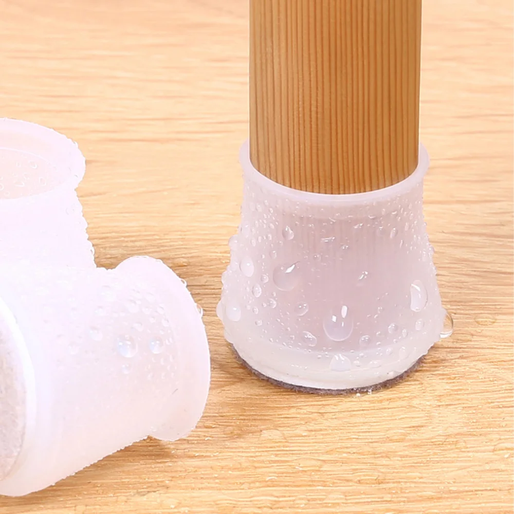 

20pcs Universal Silicone Chair Leg Caps Table Feet Covers Round Stand Furniture Protector for Home Apartment Dormitory (Transpar