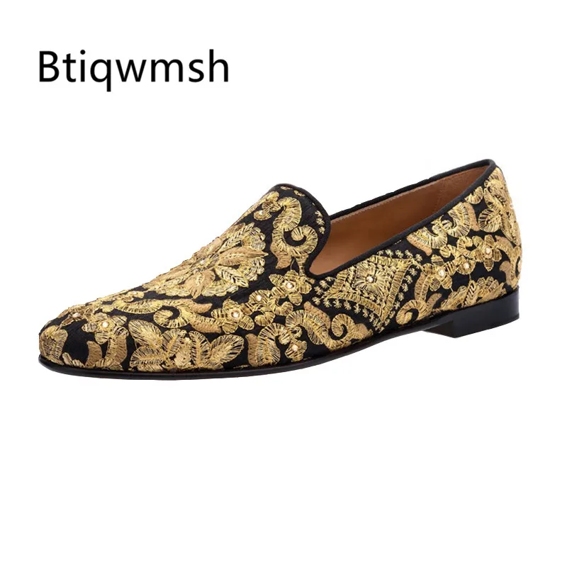 Обувь ручной работы Мужские лоферы на плоской подошве с круглым носком и