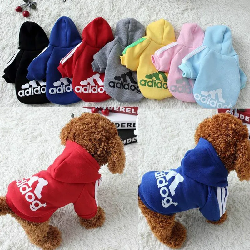 

Dog clothes adidog 2021 new winter Pet clothes small and medium-sized dog Hoodies puppy clothing Sweatshirt for dogs Chihuahua