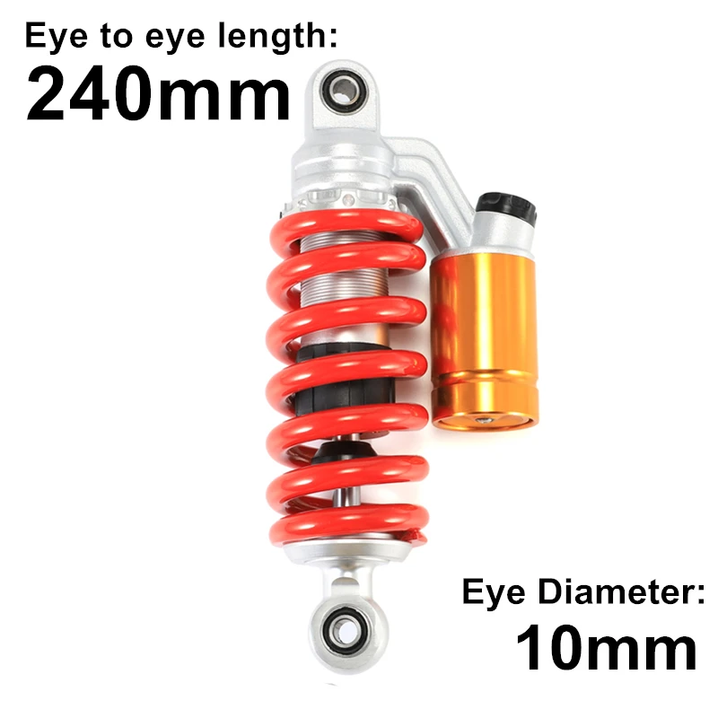 1 шт. 240 мм Воздушный амортизатор задняя подвеска амортизаторы мотоциклетные