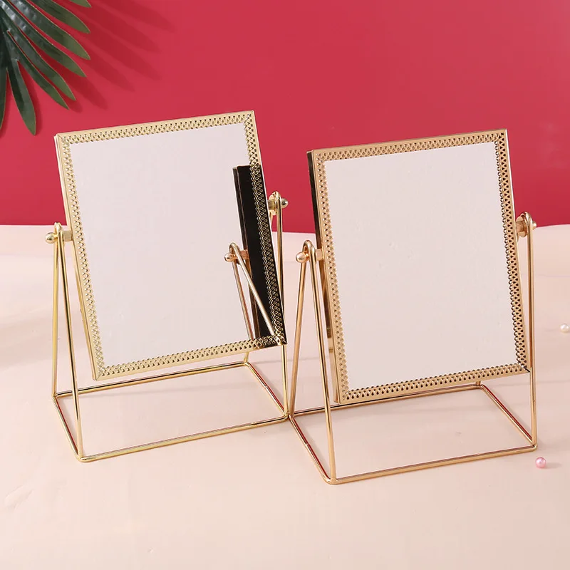 Скандинавские декоративные зеркала с золотыми краями Вертикальная