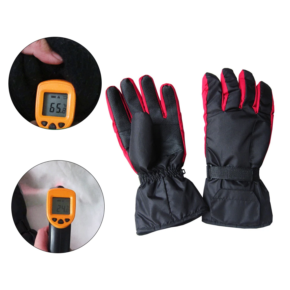 

Battery-Type Carbon Fiber Heating Gloves Battery Box Electric Ski Motorcycle Heated Gloves Winter Hand Warm Gloves New hot