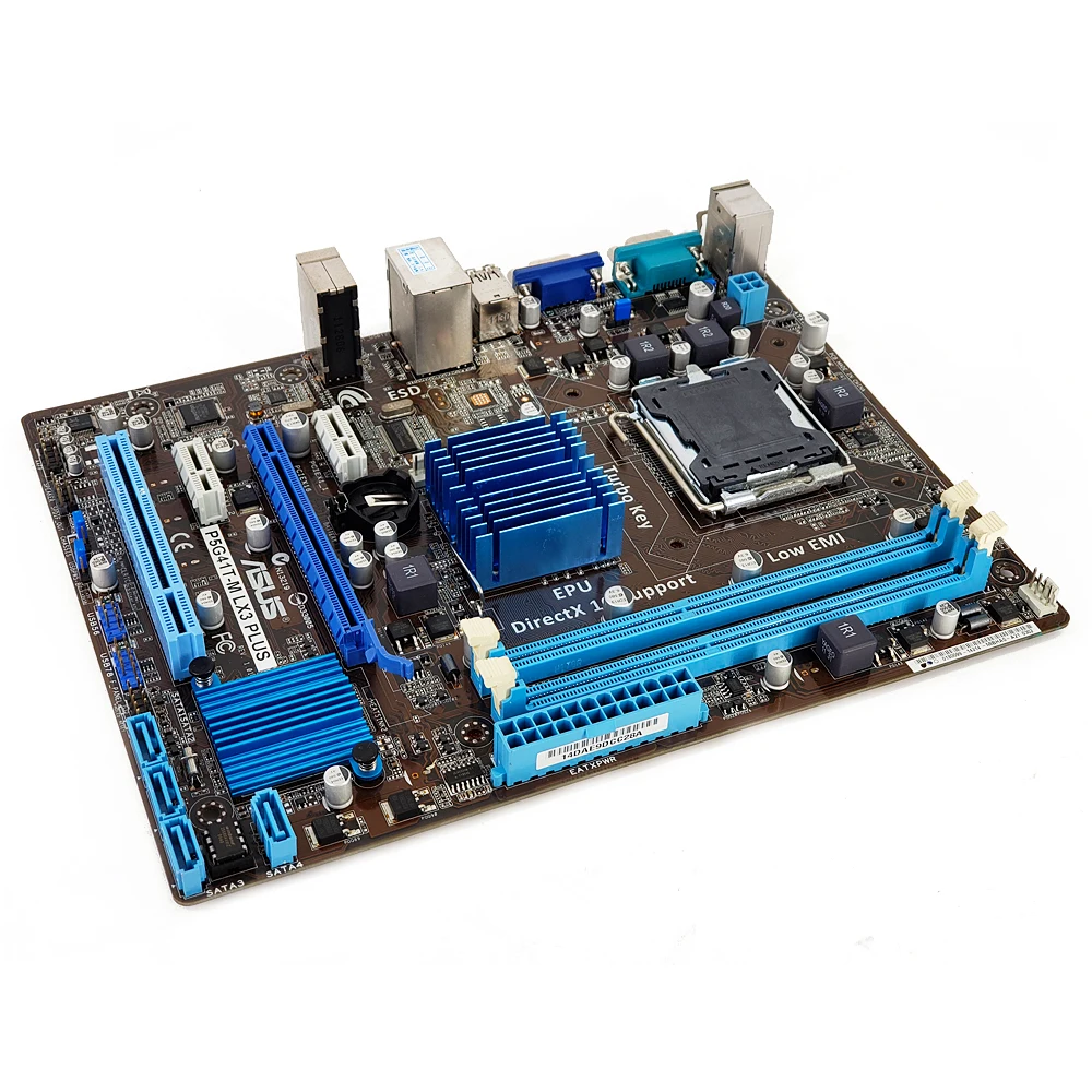 Asus P5G41T-M LX3 Plus Desktop Motherboard G41 Socket LGA 775 For Core 2 Duo DDR3 8G SATA2 VGA uATX Original Used Mainboard