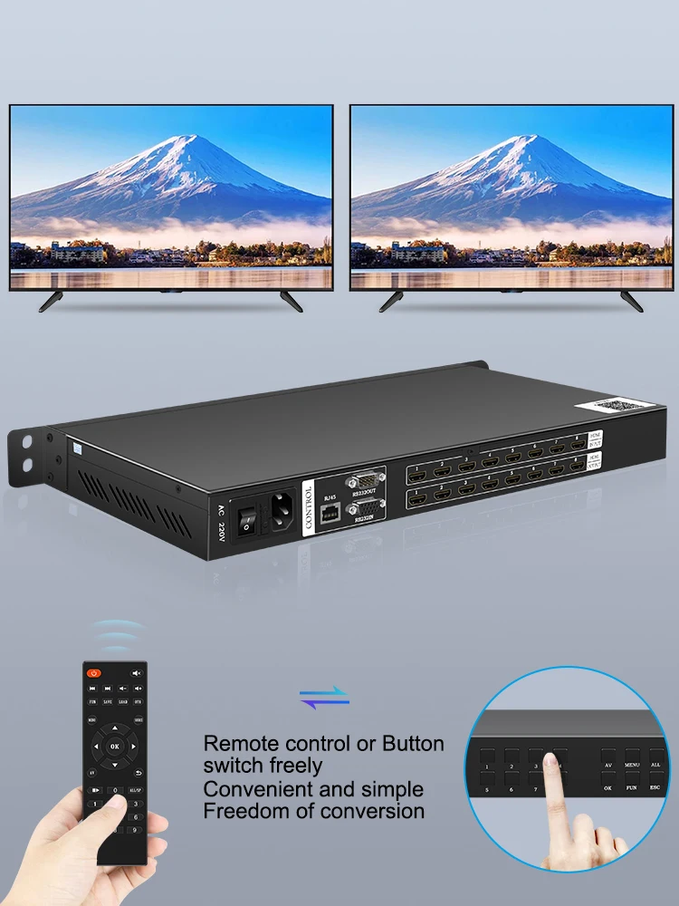 Коммутатор матричный HDMI 8 в out серверный коммутатор для видеоконференций