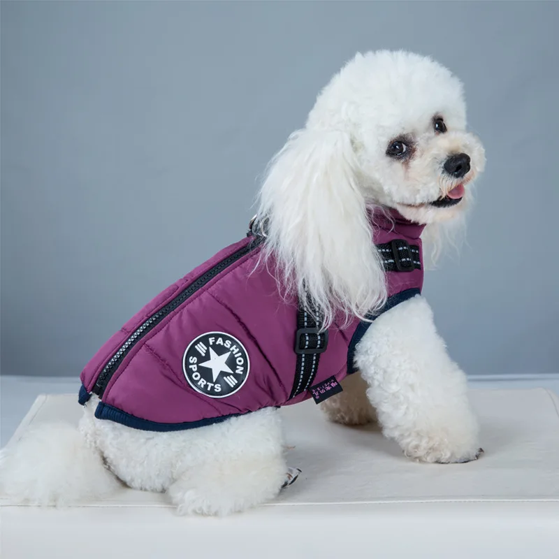 

Pet Harness Vest Clothes Puppy Clothing Waterproof Dog Jacket Winter Warm Pet Clothes For Small Dogs Shih Tzu Chihuahua Pug Coat