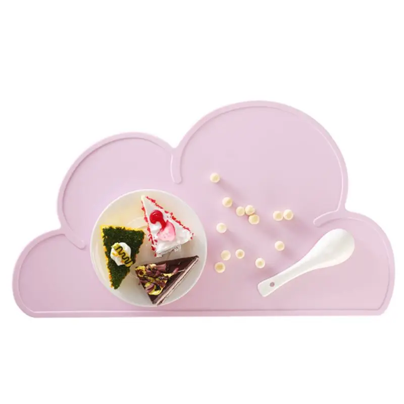 

Cloud Shape Silicone Table Mat Placemat for Kids Baby Toddlers Non Slip BPA Free Kitchen Pad
