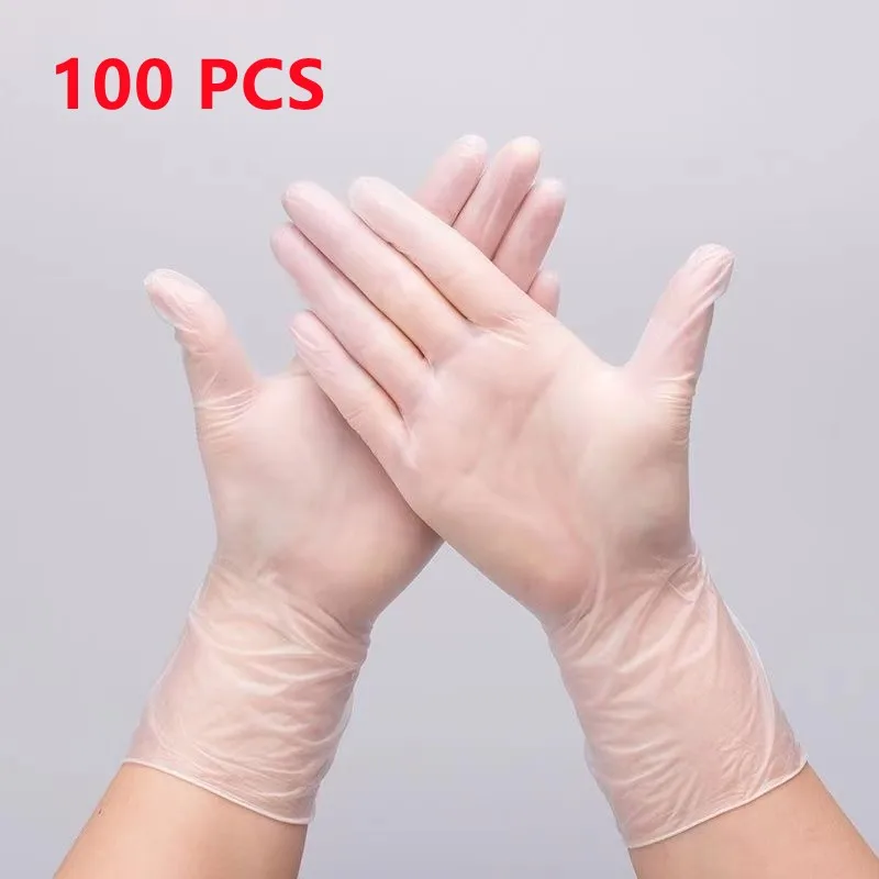 

100 шт., одноразовые латексные прозрачные перчатки для пищевых продуктов