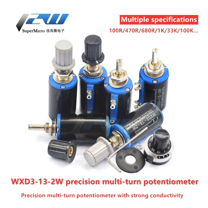WXD3 13 2W 10K 100/220/470/680 ohm намоточный многооборотный потенциометр 1K 2 K 4 7 5 6 8 47K 100K