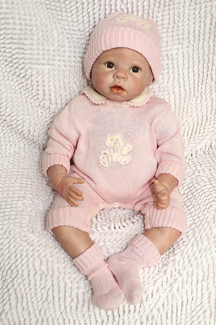 as picture 1 doll Милая кукла-реборн из полипропилена и хлопка, 55 см, силиконовая кукла-Реборн, реалистичный подарок для новорожденных, игрушки для младенцев - Цвет: as picture 1 doll