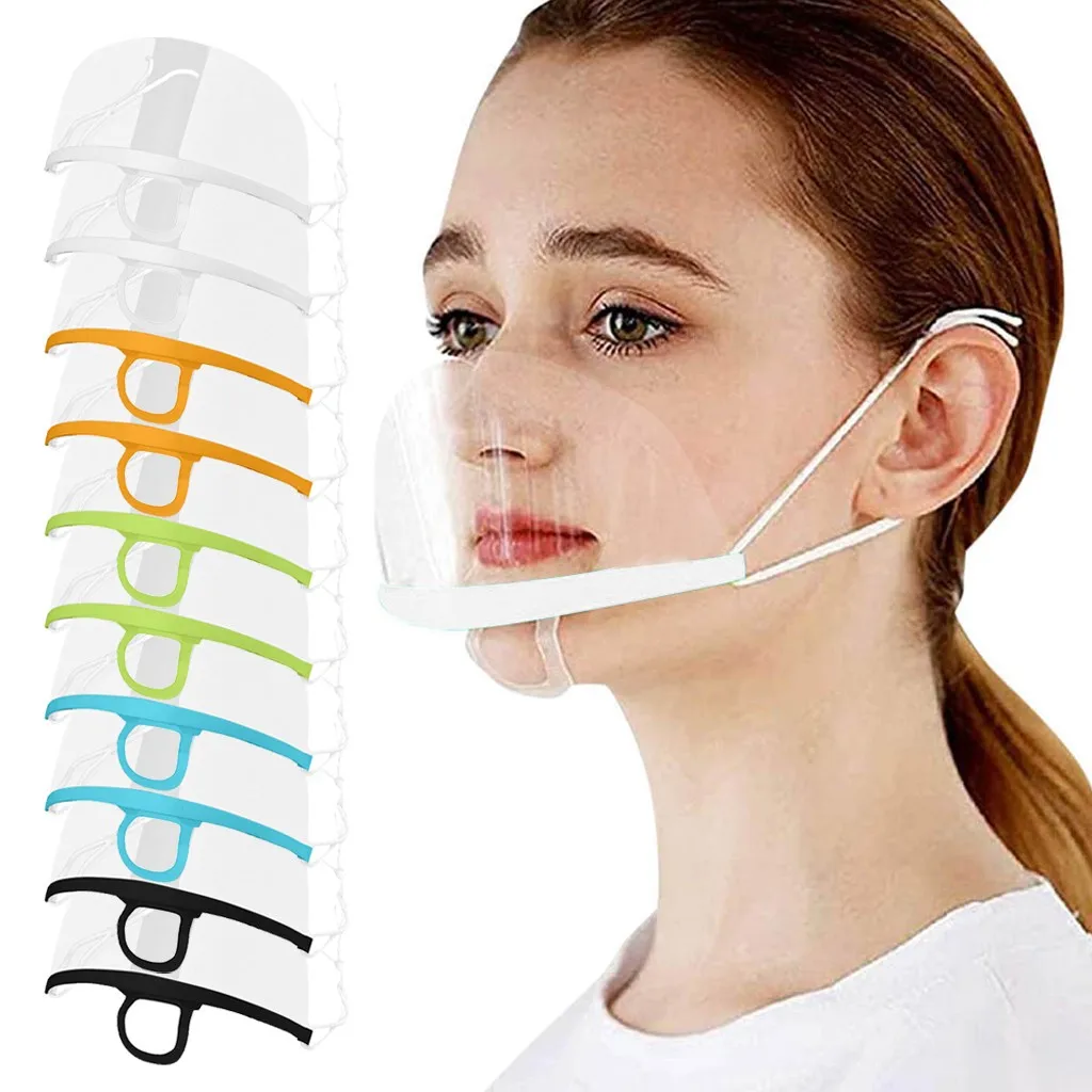 10 шт. прозрачный улыбка маска питание официант шеф повор Анти туман гигиены маски