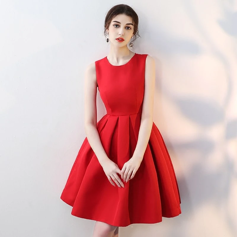 

New arrival Elegant Red Evening Dress O-Neck Lacing Formal Party plus size Sleeveless chinese traditional dress vestido chino