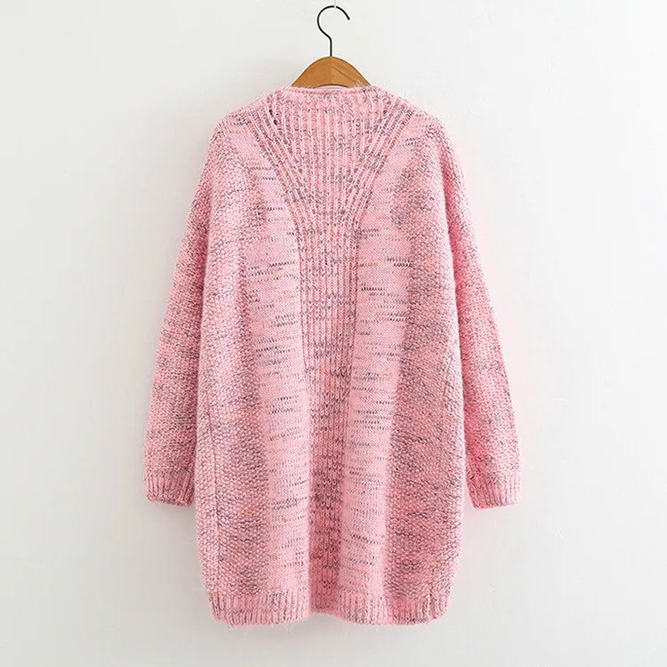 

Mohair Cardigan Sweater for Women Long Knitted Cardigans Solid Pink Gray Ladies Sweaters Thick 2020 Winter Vintage Warm Sweater