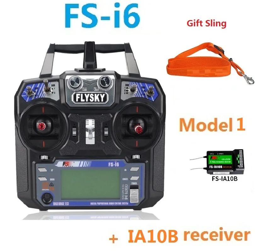 FS-I6 IA10B model1 FS Flysky I6 FS-i6 2,4G 6ch передатчик RC контроллер с iA6B X6B A8S IA6 iA10B приемник для самолета Heli UAV лодка - Цвет: FS-I6 IA10B model1