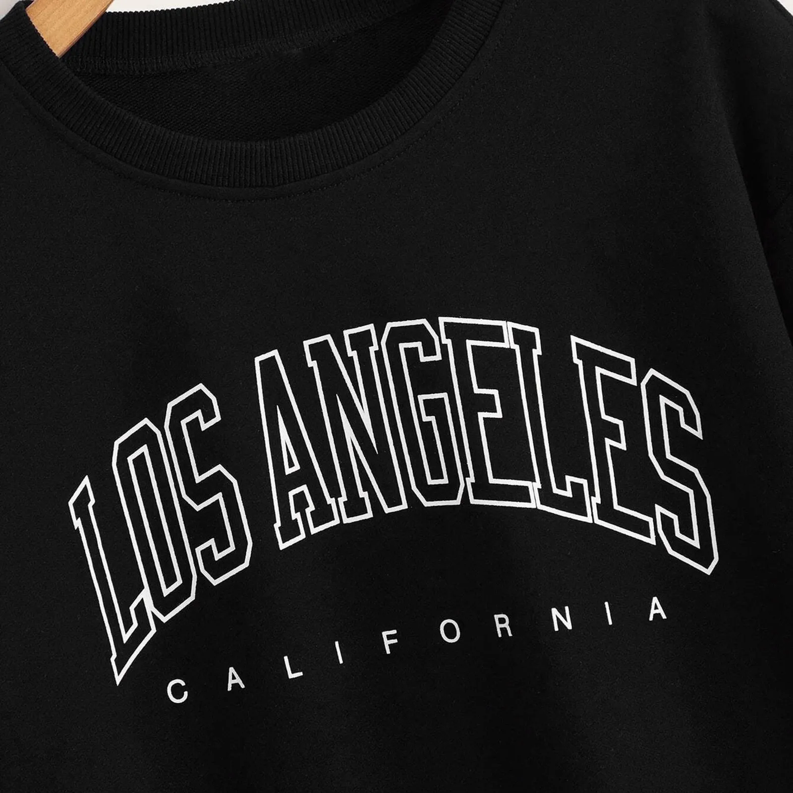 Толстовка с капюшоном в стиле ретро Los Angeles Свободный теплый свитшот длинным