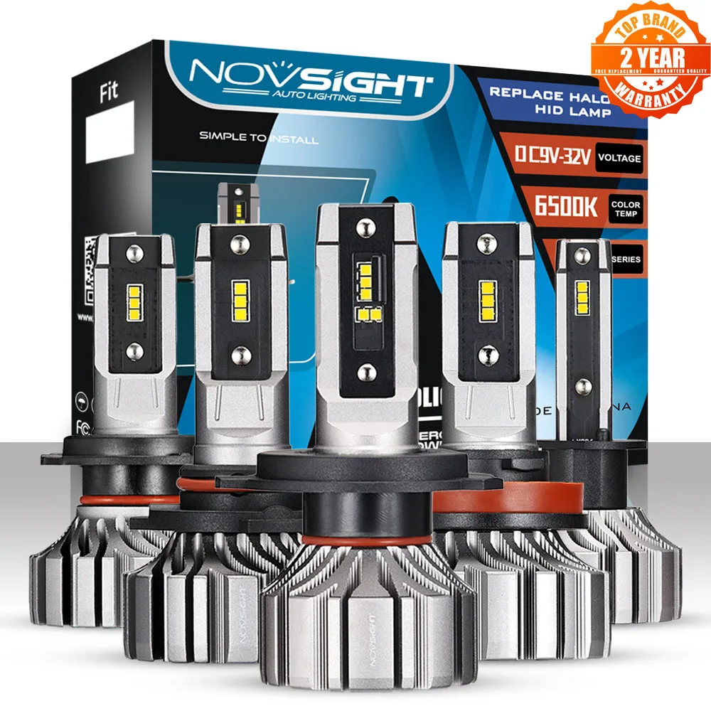 

NOVSIGHT H4 LED Car Headlight Bulbs H7 9005 HB3 9006 HB4 9012 H1 H3 H11 H8 H9 Mini Car Auto Headlamps 8000LM 6500K Fog Light