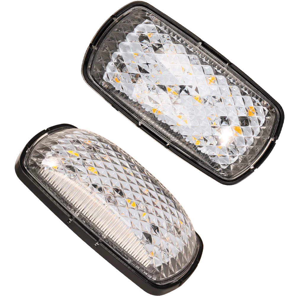 

Strobe Lights Kit Surface Flush Mount Side Marker Grille Hazard Warning Flashing Light Head for Off-Road Vehicles ATV Trucks