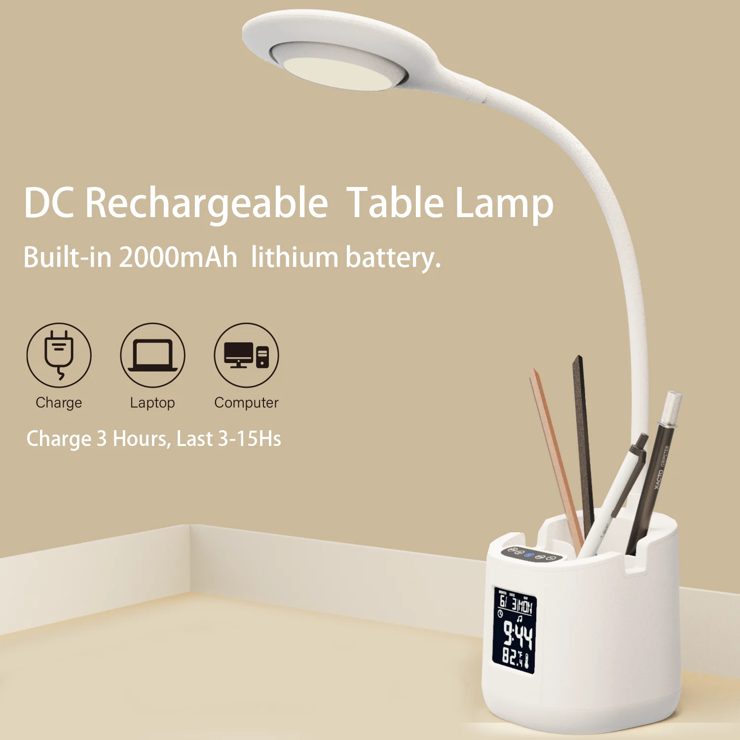 Настольная лампа для учебы светодиодная настольная с регулируемой яркостью 3