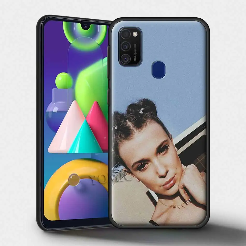 

TPU Black Case For Samsung Galaxy M31 M21 M11 M30 M20 M10 M40 M51 A01 A11 A21 S A91 Soft Phone Cover Millie Bobby Brown