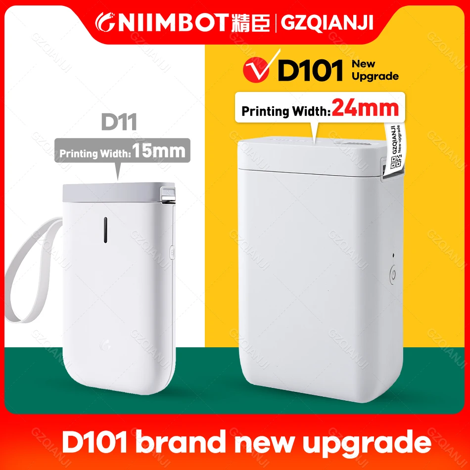 Niimbot-Mini impresora térmica de etiquetas adhesivas D101 D11 D110 Plus, máquina portátil de bolsillo sin tinta, para teléfono móvil