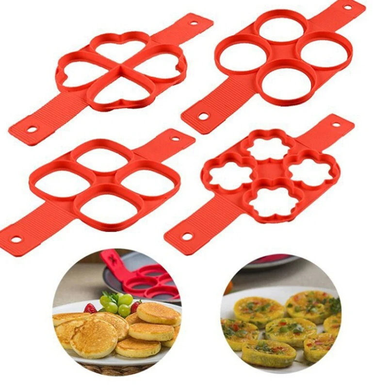 

1Pc Pancake Maker Nonstick Cooking Tool Round Heart Pancake Maker Egg Cooker Pan Flip Cake Eggs Mold Kitchen Baking Accessories