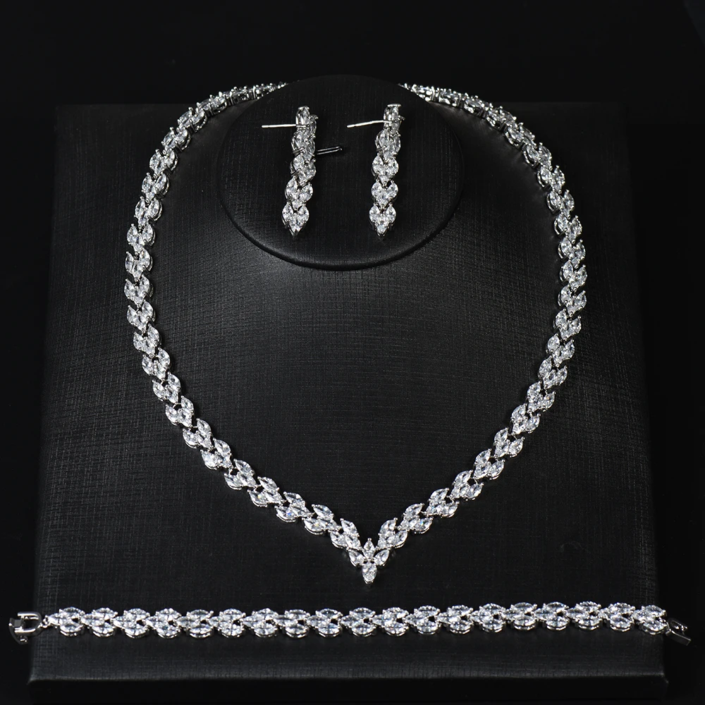 HIBRIDE Блестящий AAA кубический цирконий прозрачный в форме капли воды модный стиль