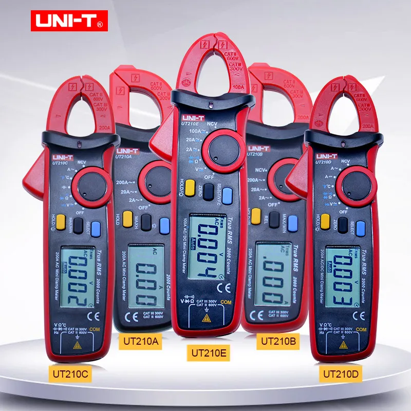 

Digital Clamp Meter UNI-T UT210A/B/C/D/E AC/DC Current Voltage meter True RMS Auto Range VFC Capacitance Non Contact Multimeter